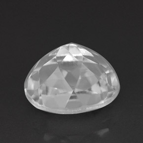 4.39캐럿 천연 화이트 토파즈, 타원형 컷, 10.1×8.2 mm, VVS-VS