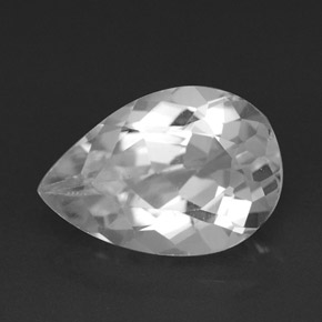 3.92캐럿 천연 화이트 토파즈, 배 모양, 11.8×8.1 mm, VVS-VS