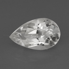 2.36캐럿 천연 화이트 토파즈, 배 모양, 10.1×6.2 mm, VVS-VS