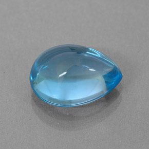 3.59캐럿 천연 스위스 블루 토파즈, 배 모양, 10.7×8.3 mm, 투명한
