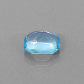 3.43캐럿 천연 스위스 블루 토파즈, 에메랄드 컷, 9.7×7.6 mm, 투명한
