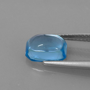 3.19캐럿 천연 스위스 블루 토파즈, 에메랄드 컷, 9.1×7.1 mm, 투명한