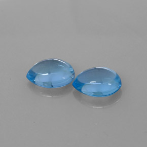 캐럿 천연 스위스 블루 토파즈 보석, 배 모양, 10.6×8.2 mm, 투명한