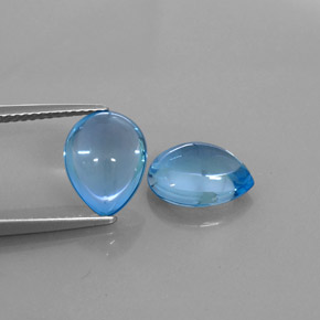 캐럿 천연 스위스 블루 토파즈 보석, 배 모양, 10.6×8.2 mm, 투명한