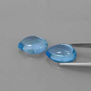 캐럿 천연 스위스 블루 토파즈 보석, 배 모양, 10.6×8.2 mm, 투명한