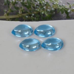 12.58캐럿 천연 스위스 블루 토파즈 보석, 배 모양, 10.6×8.2 mm, 투명한
