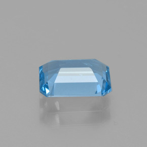 1.56캐럿 천연 스위스 블루 토파즈, 에메랄드 컷, 7.9×6 mm, VS