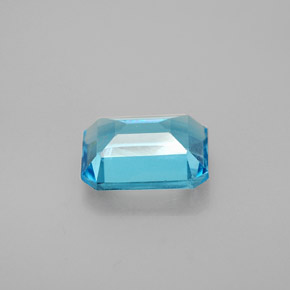 2.05캐럿 천연 스위스 블루 토파즈, 에메랄드 컷, 8.2×6.1 mm, VS