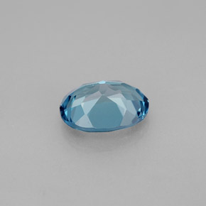 2.33캐럿 천연 스위스 블루 토파즈, 타원형 컷, 9.2×7.2 mm, VVS