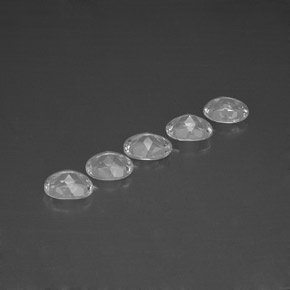 캐럿 천연 화이트 토파즈 보석, 타원형 컷, 8.1×6.1 mm, VVS-VS