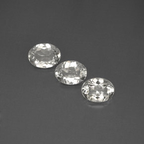 캐럿 천연 화이트 토파즈 보석, 타원형 컷, 8.1×6.2 mm, VVS-VS