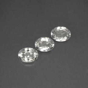 캐럿 천연 화이트 토파즈 보석, 타원형 컷, 8.1×6.2 mm, VVS-VS