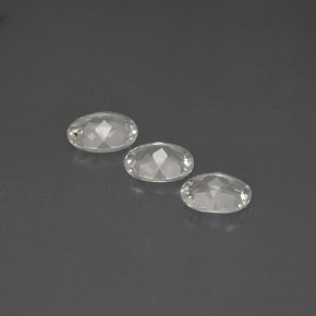 캐럿 천연 화이트 토파즈 보석, 타원형 컷, 8.1×6.2 mm, VVS-VS