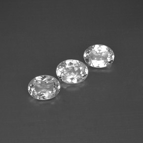 캐럿 천연 화이트 토파즈 보석, 타원형 컷, 8.3×6.3 mm, VVS
