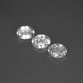 캐럿 천연 화이트 토파즈 보석, 타원형 컷, 8.3×6.3 mm, VVS