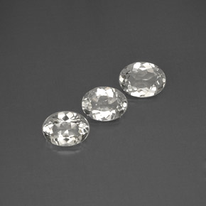 캐럿 천연 화이트 토파즈 보석, 타원형 컷, 8.3×6.3 mm, VVS-VS