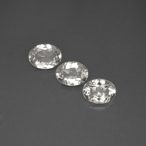 캐럿 천연 화이트 토파즈 보석, 타원형 컷, 8.3×6.3 mm, VVS-VS