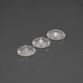캐럿 천연 화이트 토파즈 보석, 타원형 컷, 8.3×6.3 mm, VVS-VS