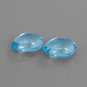 캐럿 천연 스위스 블루 토파즈 보석, 배 모양, 10.7×8.2 mm, 투명한