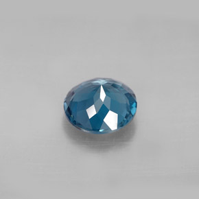 2.22캐럿 천연 런던 블루 토파즈, 라운드 컷, 8.10 mm, VVS-VS