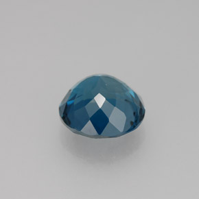 2.46캐럿 천연 런던 블루 토파즈, 라운드 컷, 8.07 mm, VVS-VS