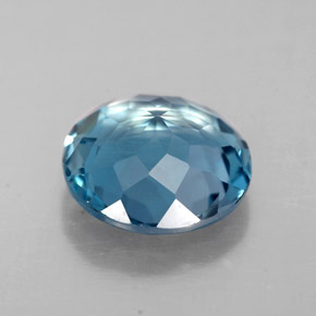 1.95캐럿 천연 런던 블루 토파즈, 라운드 컷, 8.08 mm, VVS-VS