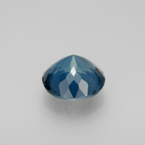 2.94캐럿 천연 런던 블루 토파즈, 라운드 컷, 8.78 mm, VVS-VS
