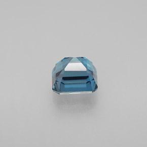 1.85캐럿 천연 런던 블루 토파즈, 에메랄드 컷, 6.5×6 mm, VVS-VS
