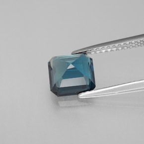 1.83캐럿 천연 런던 블루 토파즈, 에메랄드 컷, 6.9×6.8 mm, VVS-VS