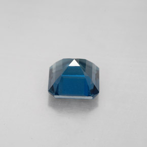 2.28캐럿 천연 런던 블루 토파즈, 에메랄드 컷, 7.4×7.2 mm, VVS-VS