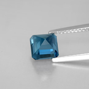 1.87캐럿 천연 런던 블루 토파즈, 에메랄드 컷, 6.2×6.1 mm, VVS-VS