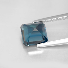 2.63캐럿 천연 런던 블루 토파즈, 에메랄드 컷, 7.3×7 mm, VVS-VS