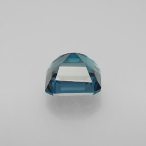 2.20캐럿 천연 런던 블루 토파즈, 에메랄드 컷, 7.2×6.7 mm, VVS-VS