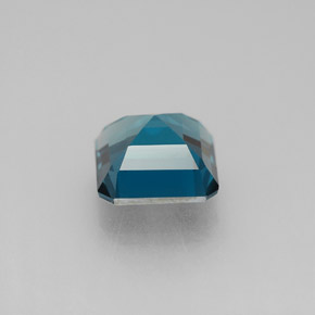 2.46캐럿 천연 런던 블루 토파즈, 에메랄드 컷, 7.4×7.4 mm, VVS-VS