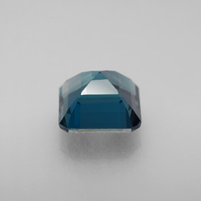 2.95캐럿 천연 런던 블루 토파즈, 에메랄드 컷, 7.9×7.8 mm, VVS-VS