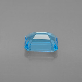 1.90캐럿 천연 스위스 블루 토파즈, 에메랄드 컷, 8×5.9 mm, VS