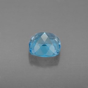 2.03캐럿 천연 스위스 블루 토파즈, 쿠션 컷, 7.1×7 mm, VS