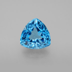 3.39캐럿 천연 스위스 블루 토파즈, 트릴리언, 9.1×9.1 mm, VVS-VS