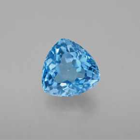 3.65캐럿 천연 스위스 블루 토파즈, 트릴리언, 9.1×8.9 mm, VS