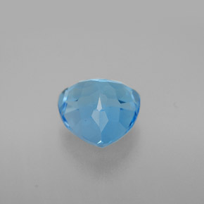 3.65캐럿 천연 스위스 블루 토파즈, 트릴리언, 9.1×8.9 mm, VS
