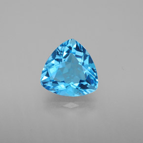 2.82캐럿 천연 스위스 블루 토파즈, 트릴리언, 9×8.9 mm, VVS