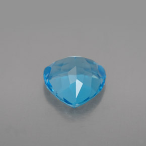 3.36캐럿 천연 스위스 블루 토파즈, 트릴리언, 9.2×9.1 mm, VVS-VS