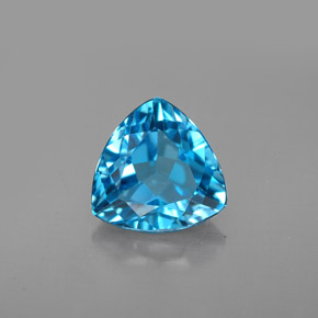2.99캐럿 천연 스위스 블루 토파즈, 트릴리언, 9.1×8.9 mm, VVS-VS