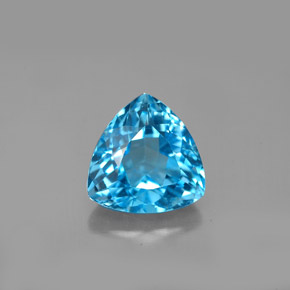 3.18캐럿 천연 스위스 블루 토파즈, 트릴리언, 9.1×9 mm, VVS-VS
