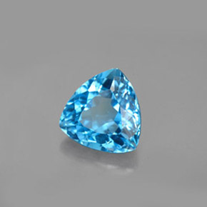 3.18캐럿 천연 스위스 블루 토파즈, 트릴리언, 9.1×9 mm, VVS-VS