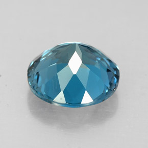 2.26캐럿 천연 런던 블루 토파즈, 라운드 컷, 8.12 mm, VS
