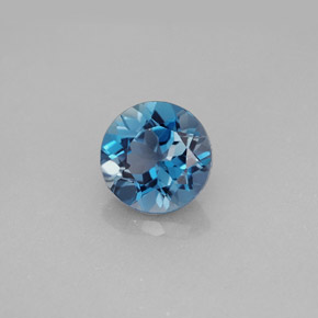 2.25캐럿 천연 런던 블루 토파즈, 라운드 컷, 8.00 mm, VVS-VS
