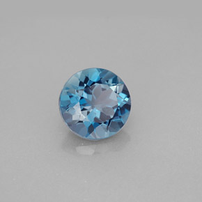 2.25캐럿 천연 런던 블루 토파즈, 라운드 컷, 8.00 mm, VVS-VS