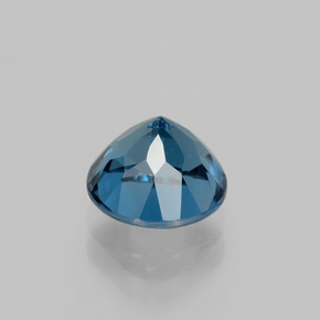 2.65캐럿 천연 런던 블루 토파즈, 라운드 컷, 8.03 mm, VVS-VS
