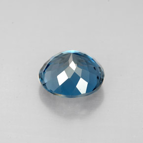 2.49캐럿 천연 런던 블루 토파즈, 라운드 컷, 8.10 mm, VS